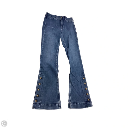 Jeans Flared By Pilcro In Blue Denim, Size: 2