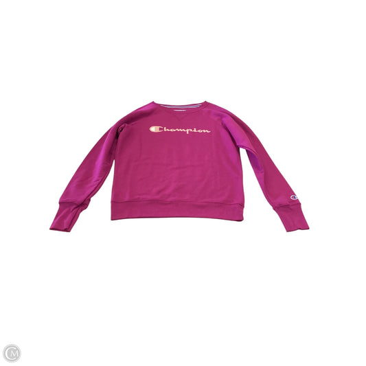 Top Long Sleeve By Champion In Purple, Size: S