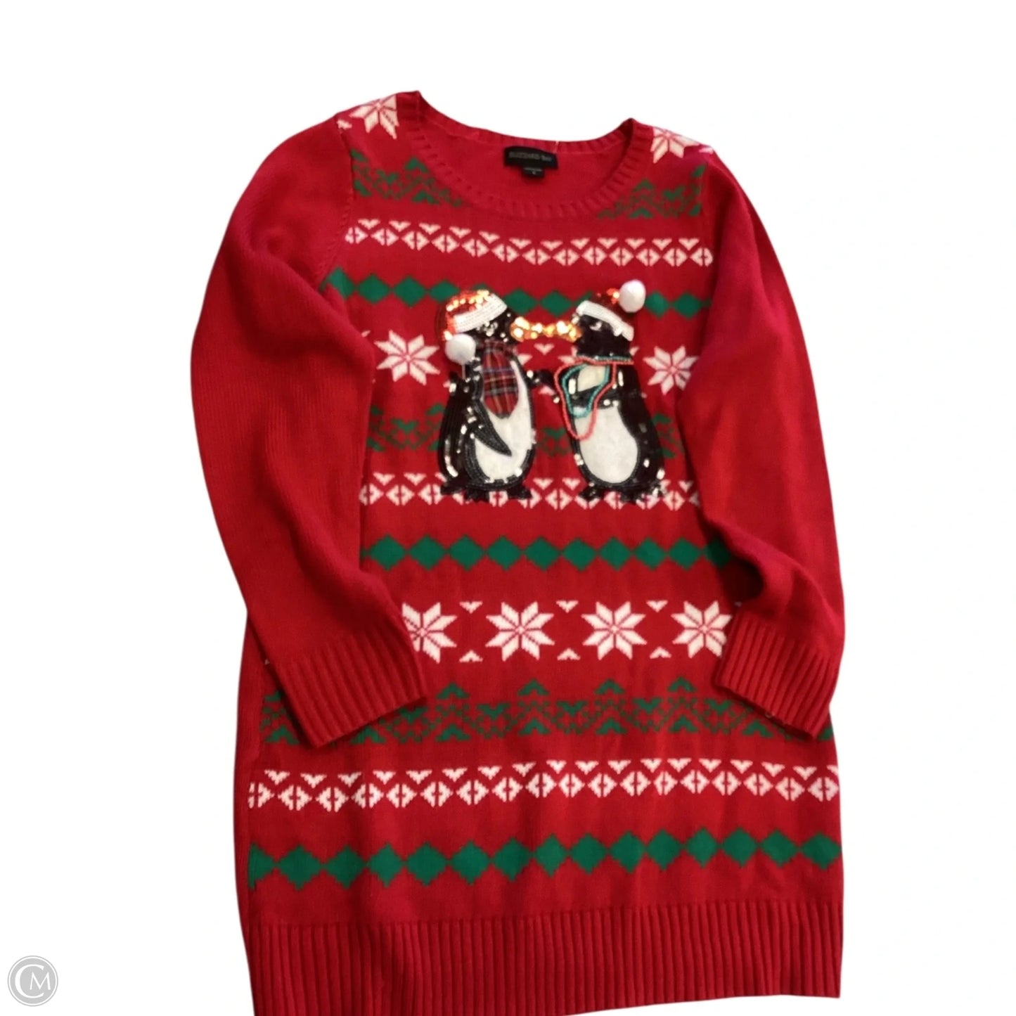 Tunic Long Sleeve By Clothes Mentor In Red, Size: L