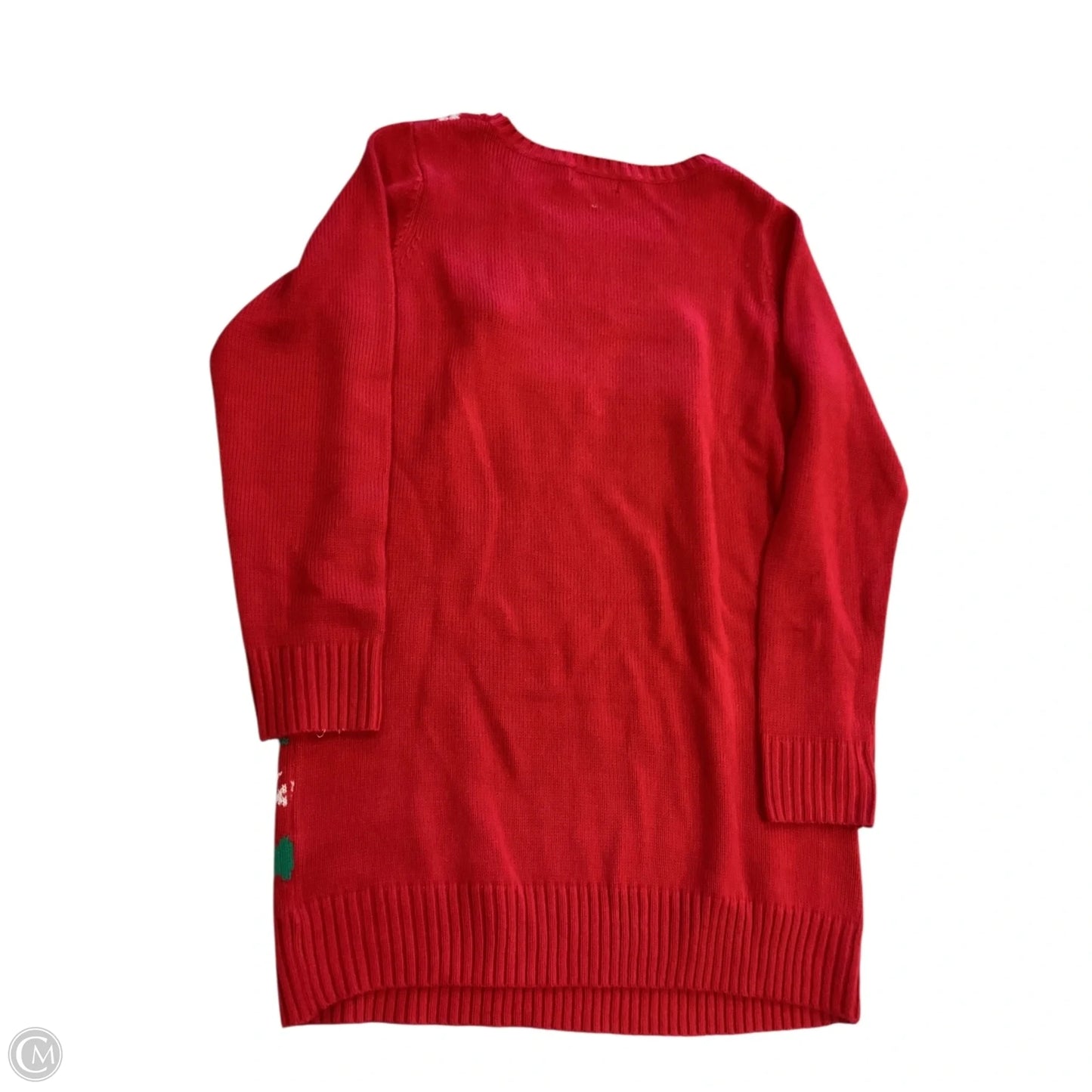 Tunic Long Sleeve By Clothes Mentor In Red, Size: L