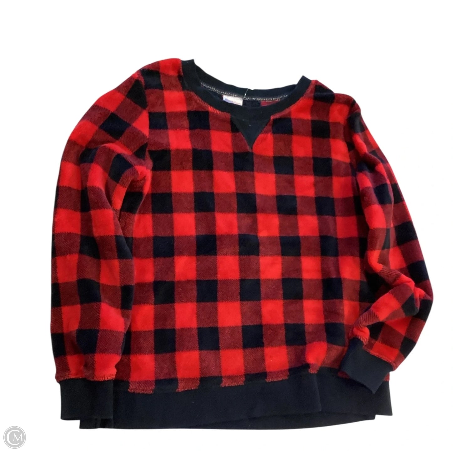 Sweater By Clothes Mentor In Black & Red, Size: L
