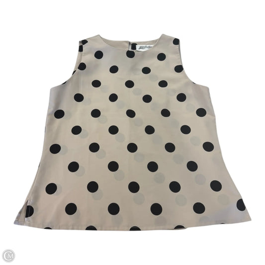 Top Sleeveless By Yves Saint Clair In Polkadot Pattern, Size: 12