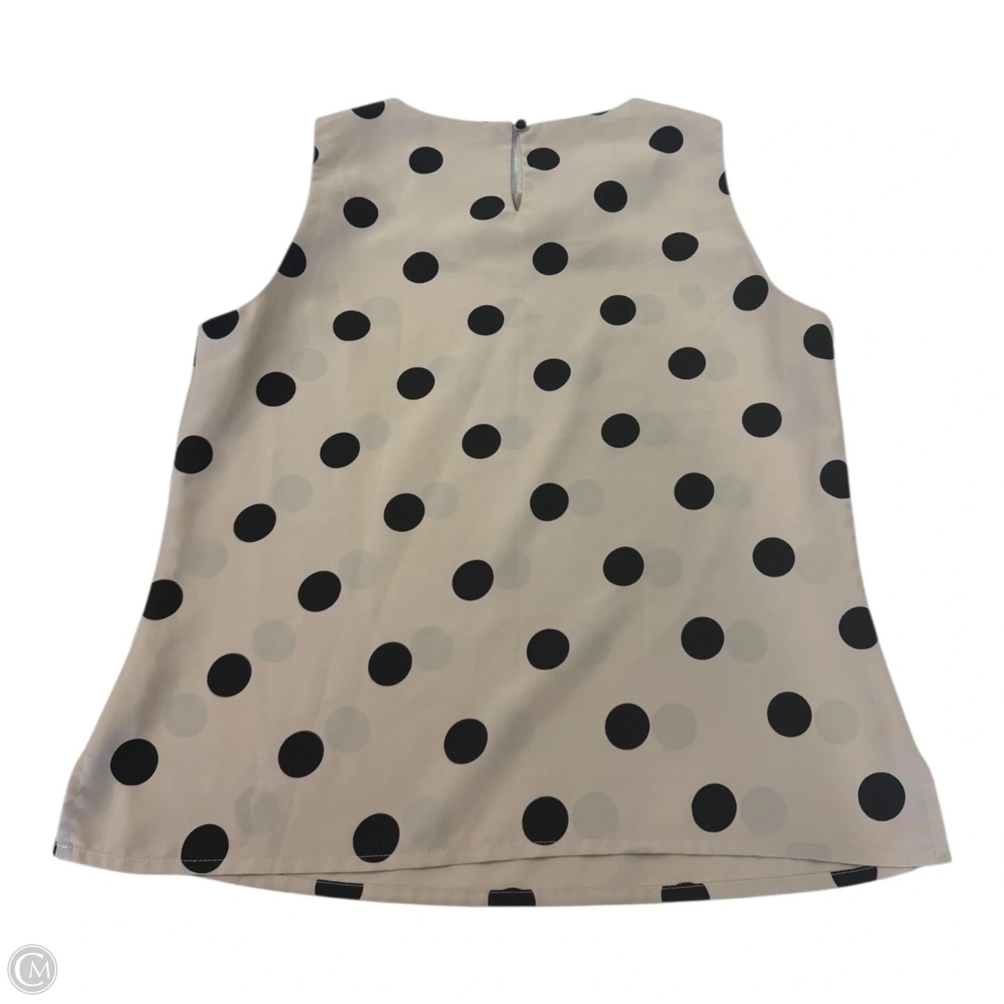 Top Sleeveless By Yves Saint Clair In Polkadot Pattern, Size: 12