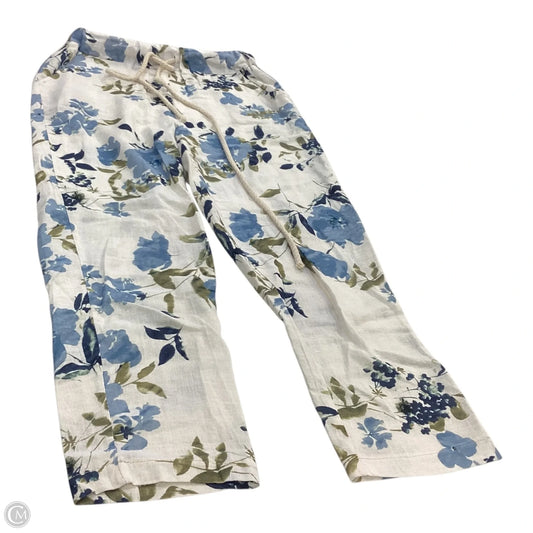 Pants Linen By Kaktus In Floral Print, Size: S