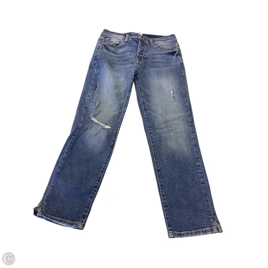 Jeans Straight By C And C In Blue Denim, Size: 4