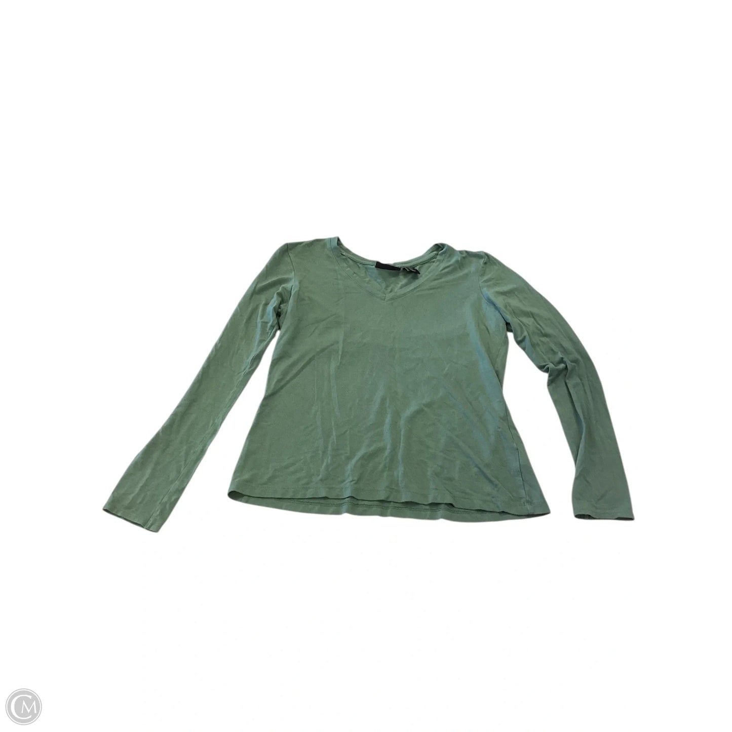 Top Long Sleeve Basic By Adrienne Vittadini In Green, Size: S