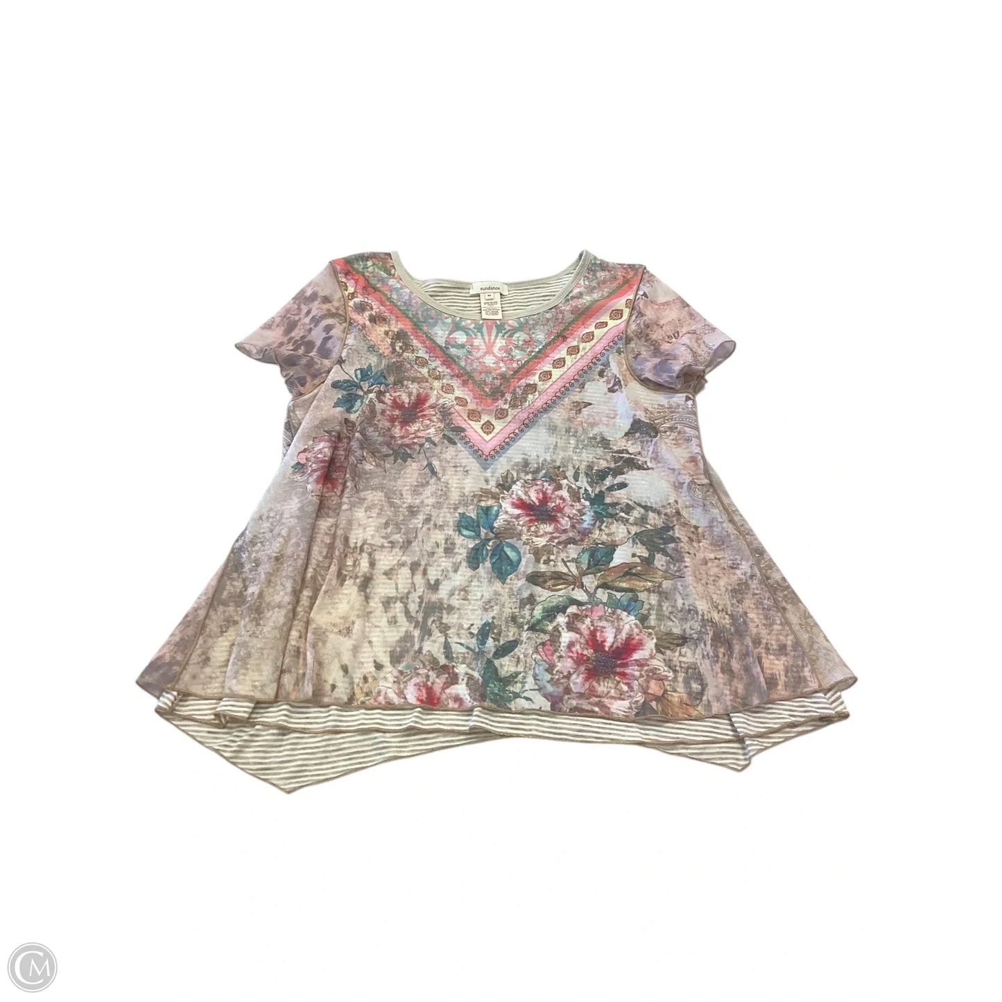 Top Short Sleeve By Sundance In Multi-colored, Size: M