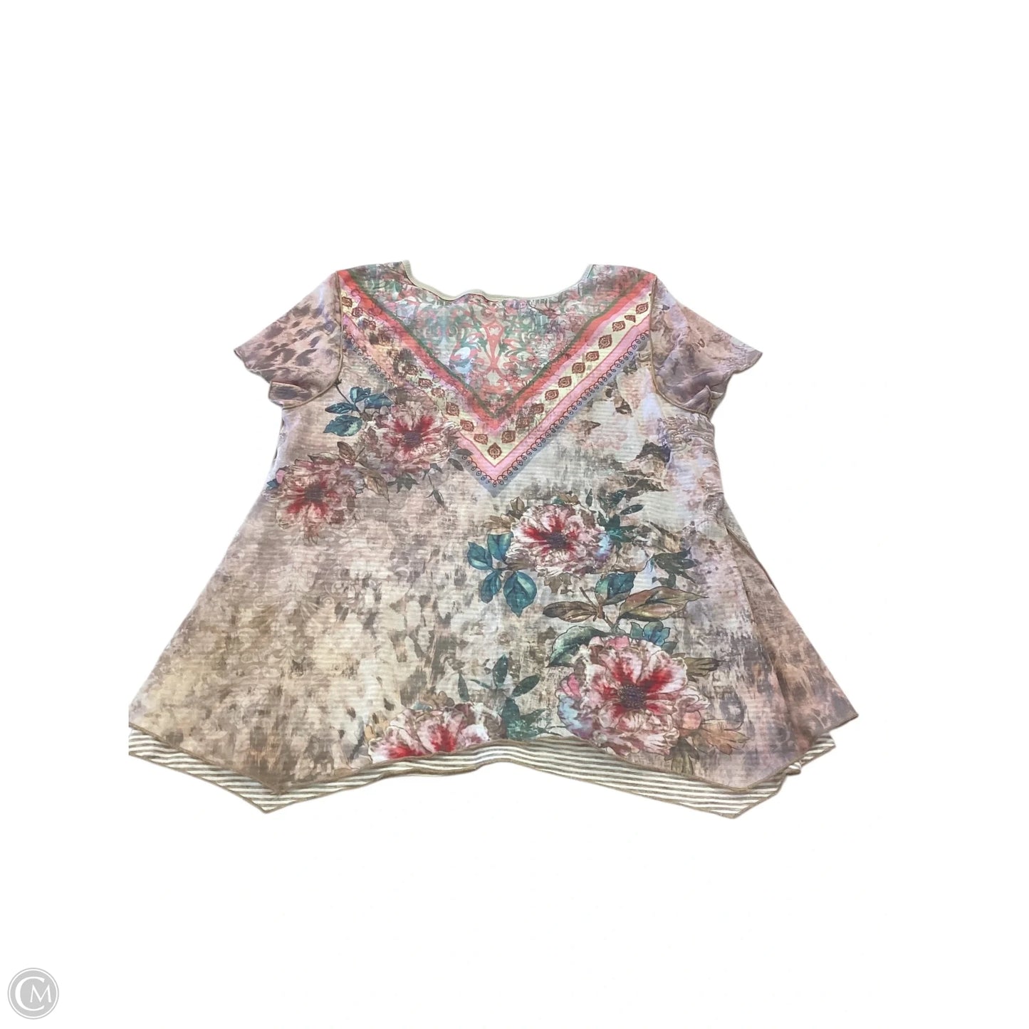 Top Short Sleeve By Sundance In Multi-colored, Size: M