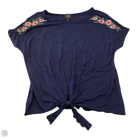 Top Short Sleeve By W5 In Navy, Size: Xl