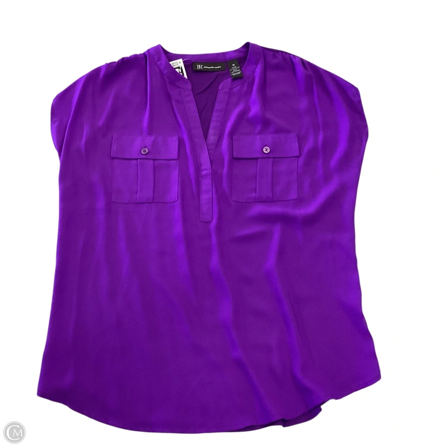 Top Short Sleeve By Inc In Purple, Size: M