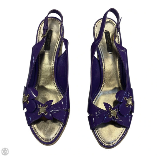 Shoes Luxury Designer By Louis Vuitton In Purple, Size: 11
