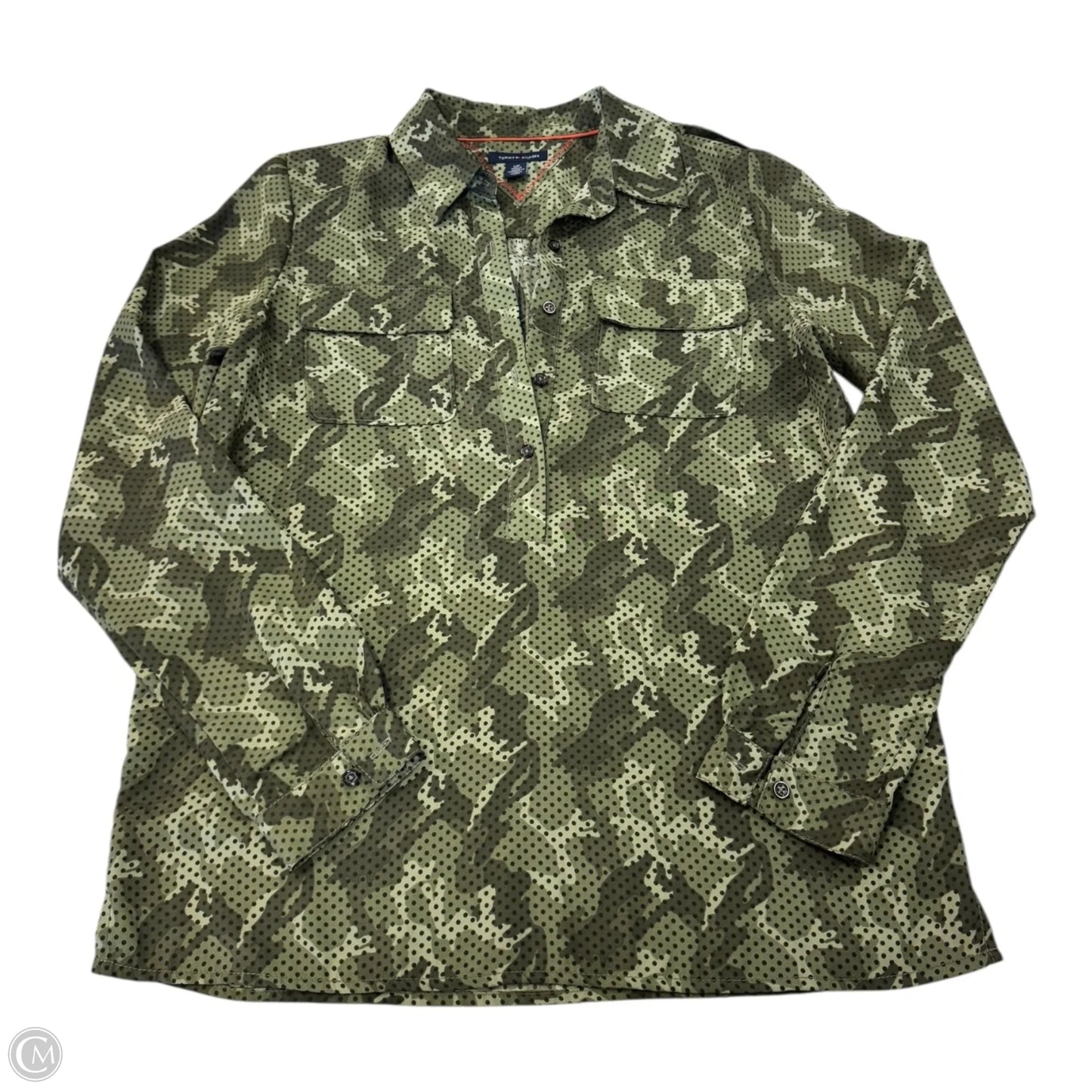 Top Long Sleeve By Tommy Hilfiger In Green, Size: S