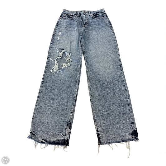 Jeans Flared By Good American In Blue Denim, Size: 8