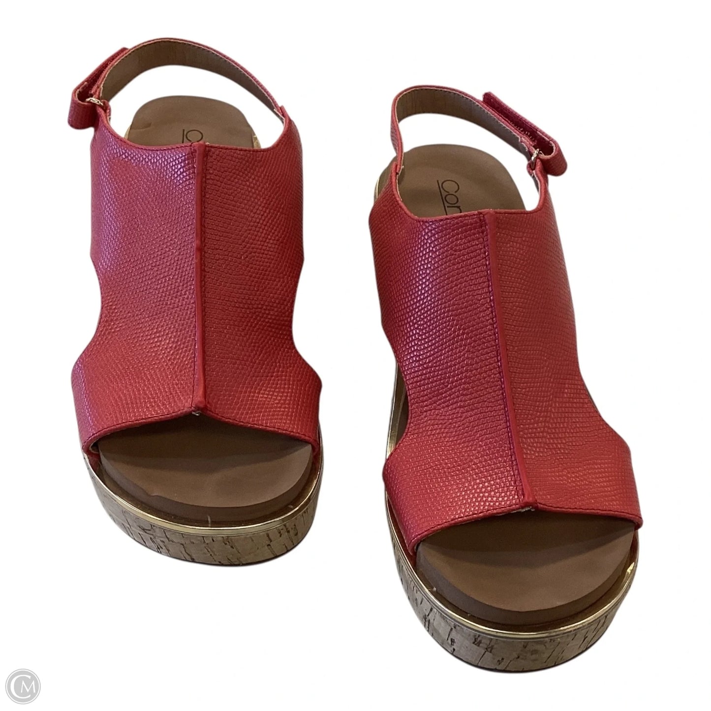 Shoes Heels Wedge By Corkys In Red, Size: 10