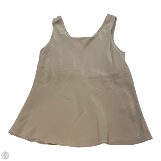 Top Sleeveless Designer By Neiman Marcus In Tan, Size: Xl