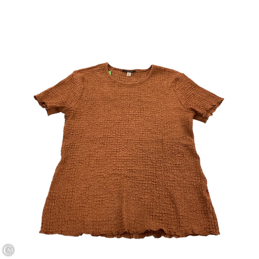 Top Short Sleeve By Tahari In Orange, Size: Xl