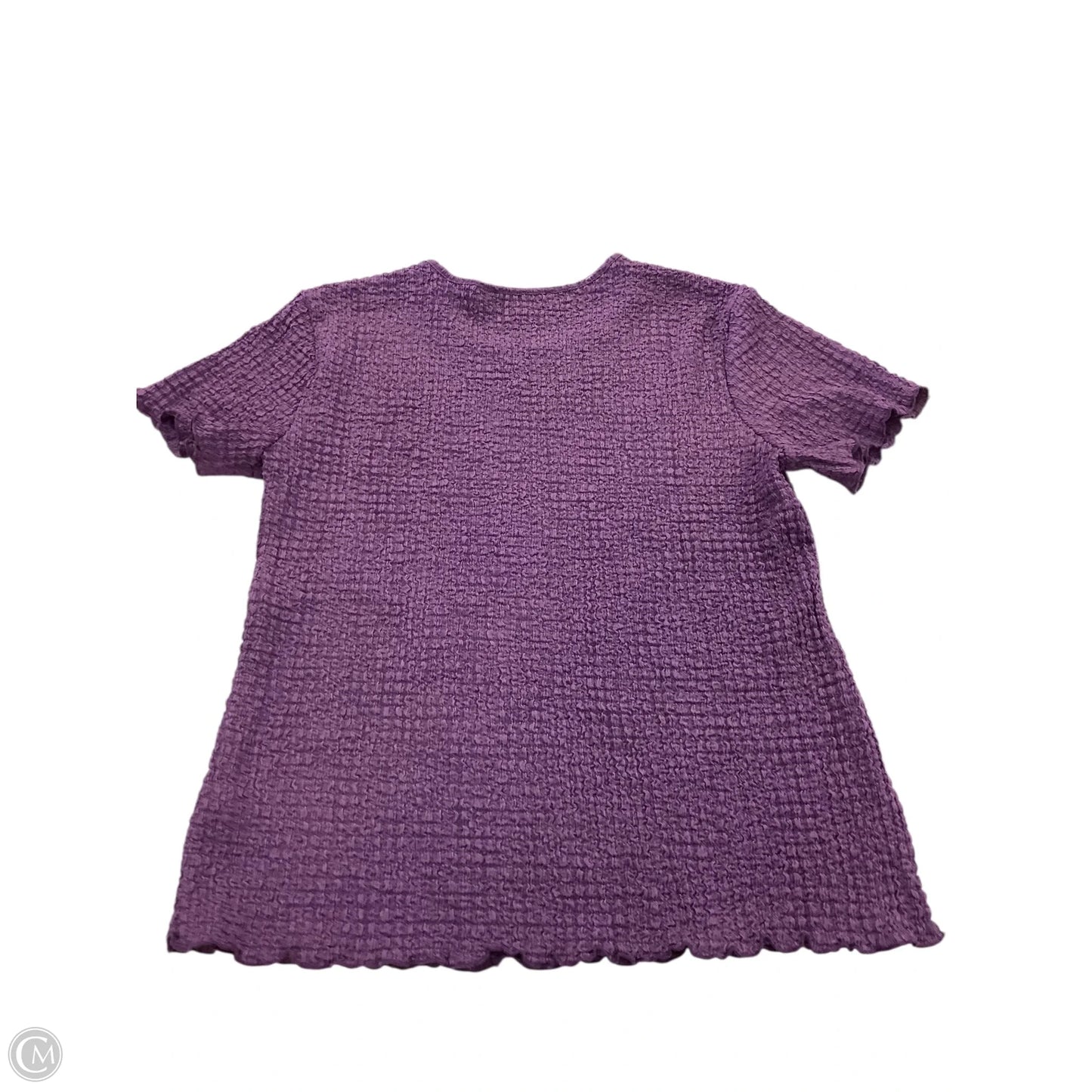 Top Short Sleeve By Tahari In Purple, Size: Xl