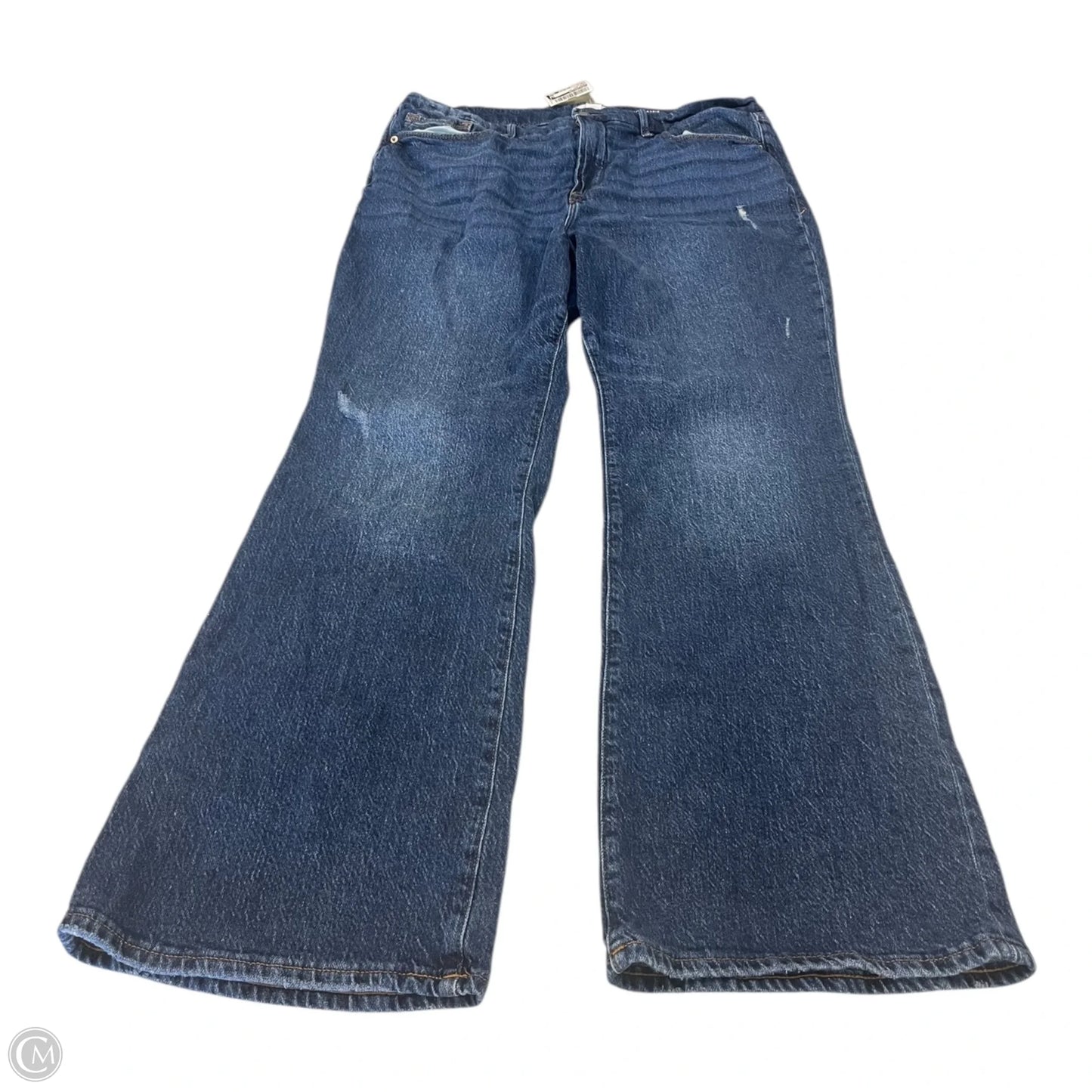 Jeans Boot Cut By Good American In Blue Denim, Size: 18