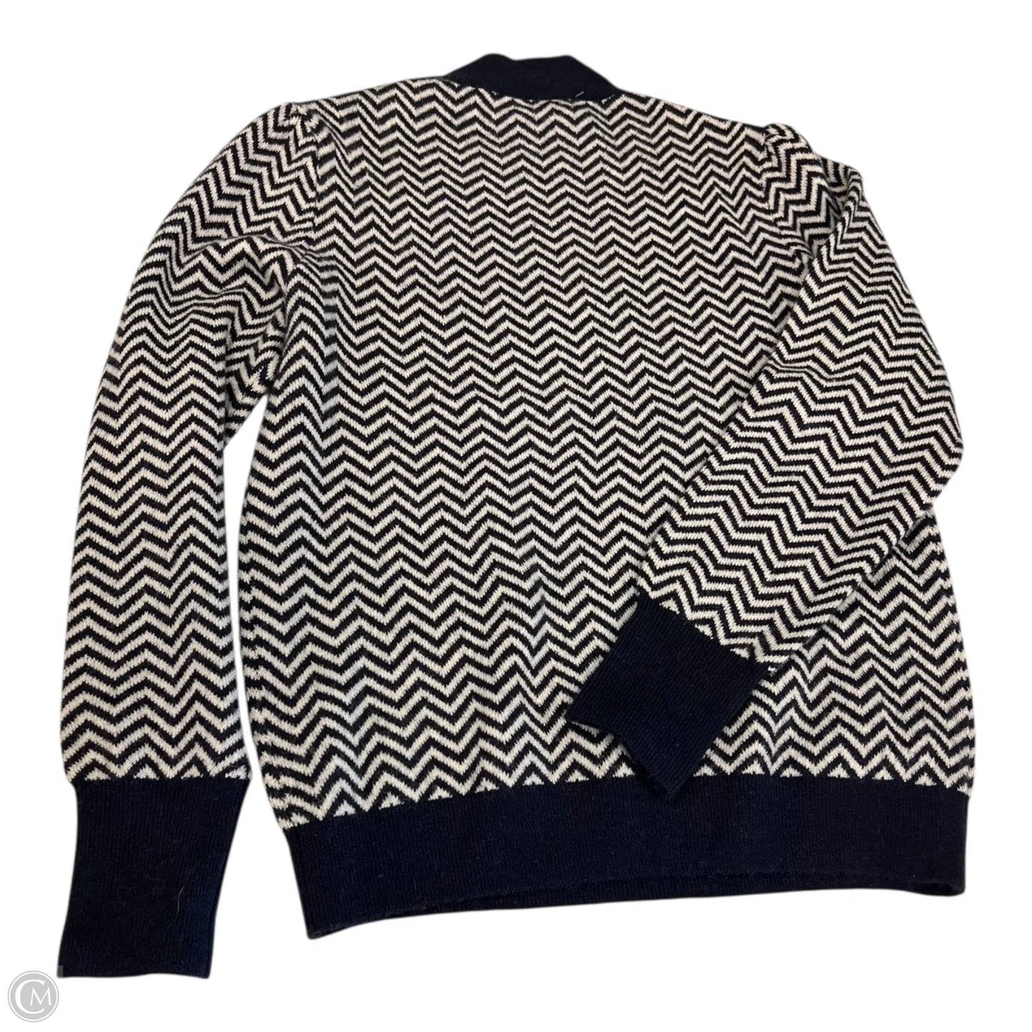 Sweater By J. Crew In Blue & White, Size: M