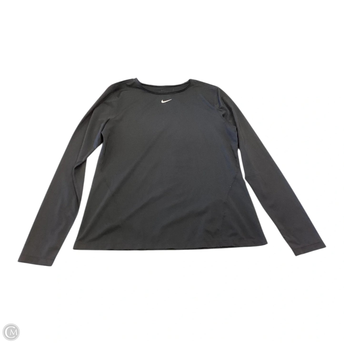 Athletic Top Long Sleeve Crewneck By Nike In Black, Size: L