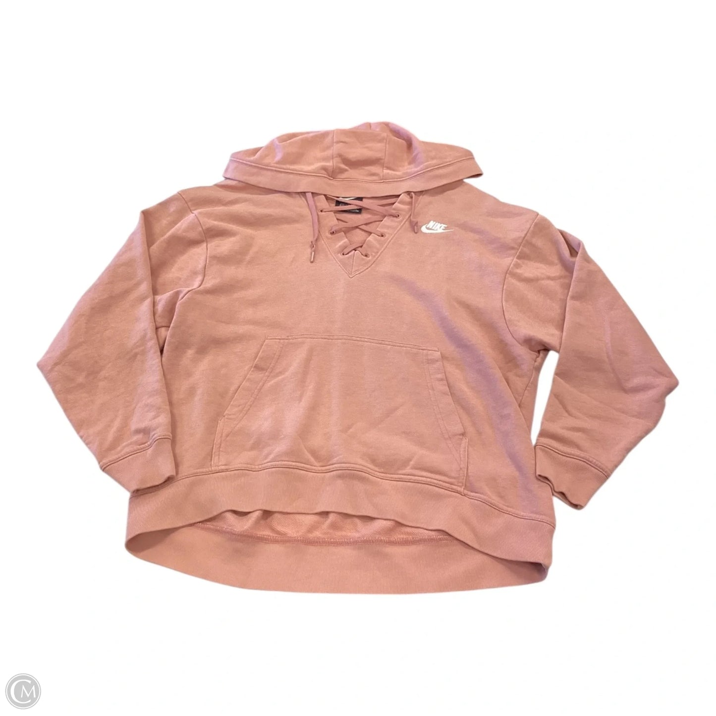 Sweatshirt Hoodie By Nike In Coral, Size: S