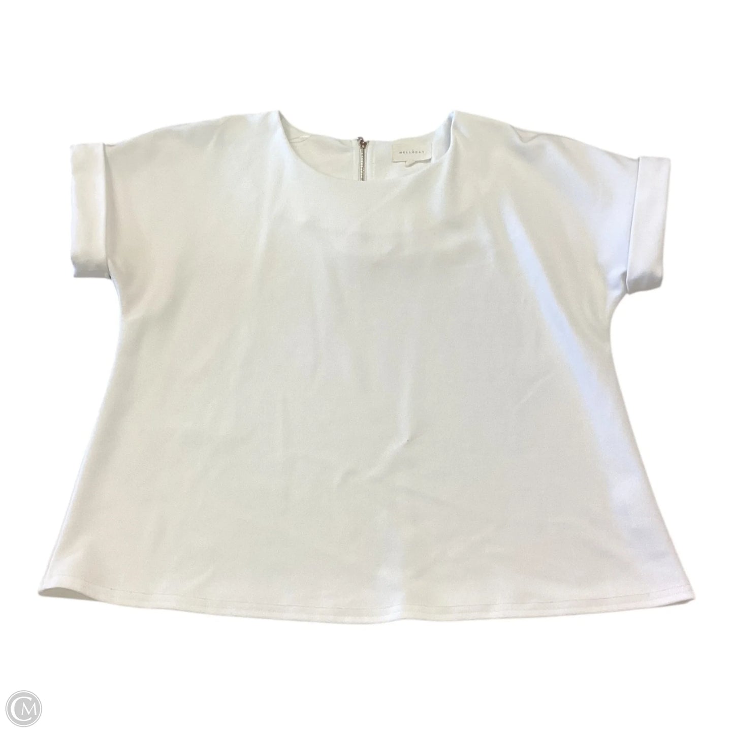 Top Short Sleeve By Melloday In White, Size: S