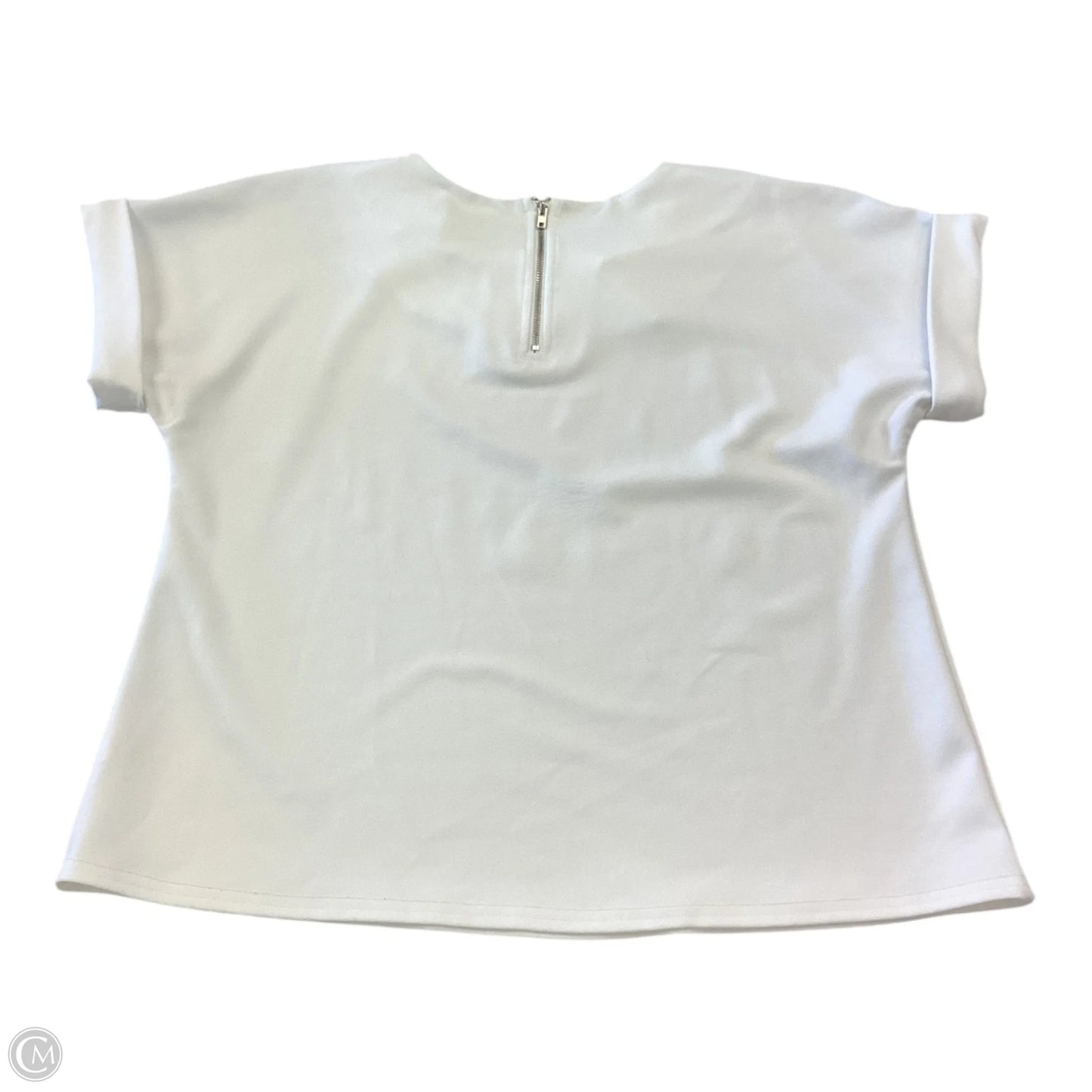 Top Short Sleeve By Melloday In White, Size: S