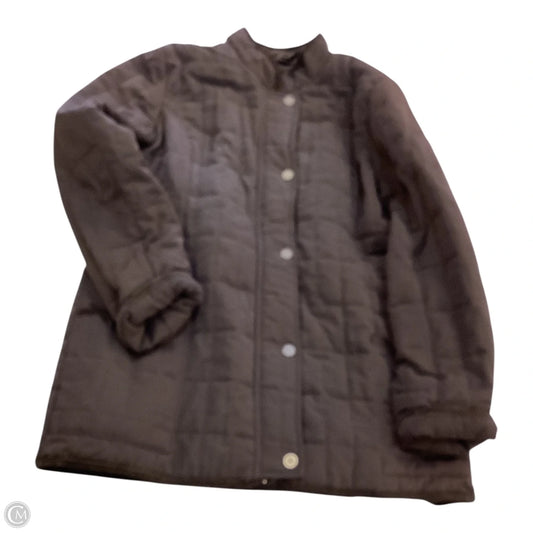 Jacket Puffer & Quilted By Avenue In Brown, Size: L