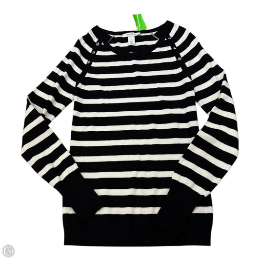 Top Long Sleeve By White House Black Market In Striped Pattern, Size: M