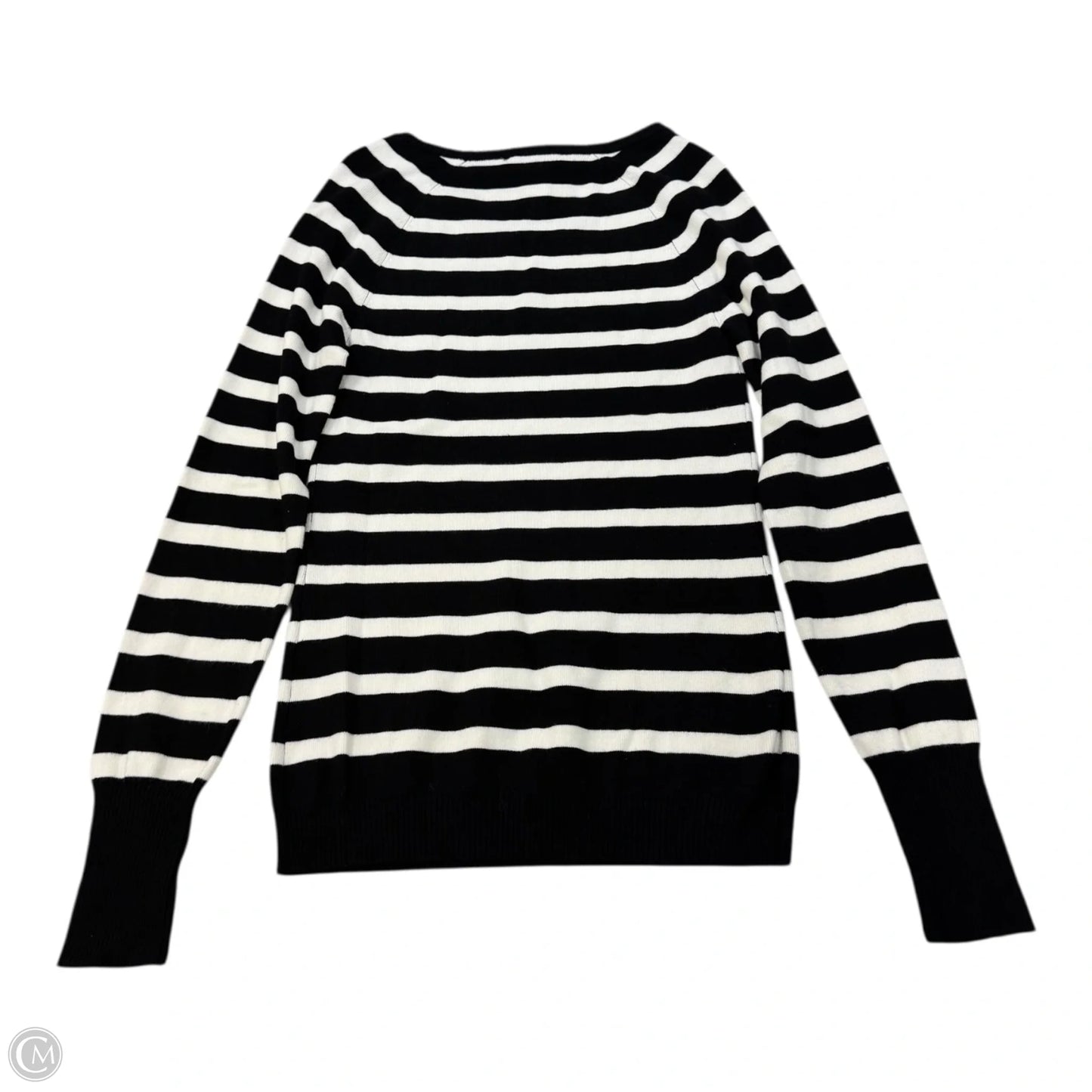 Top Long Sleeve By White House Black Market In Striped Pattern, Size: M