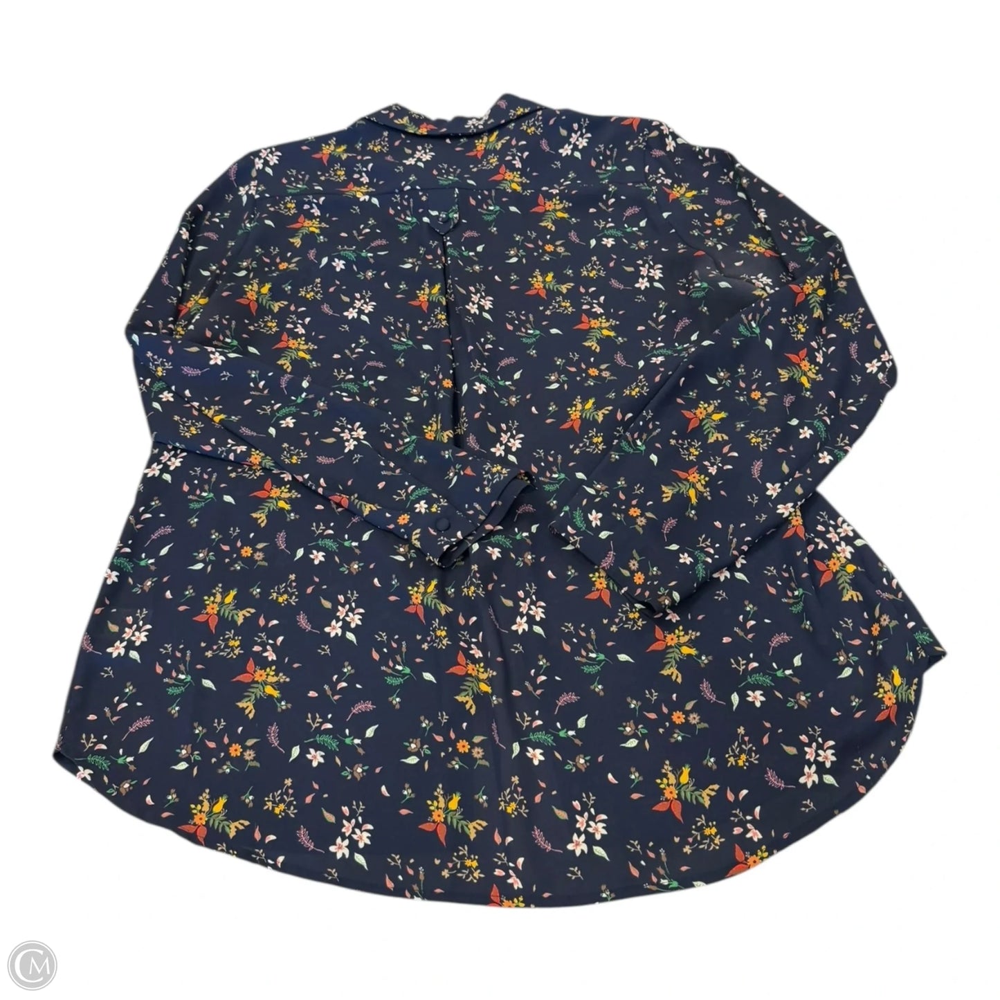 Top Long Sleeve By Pleione In Floral Print, Size: L