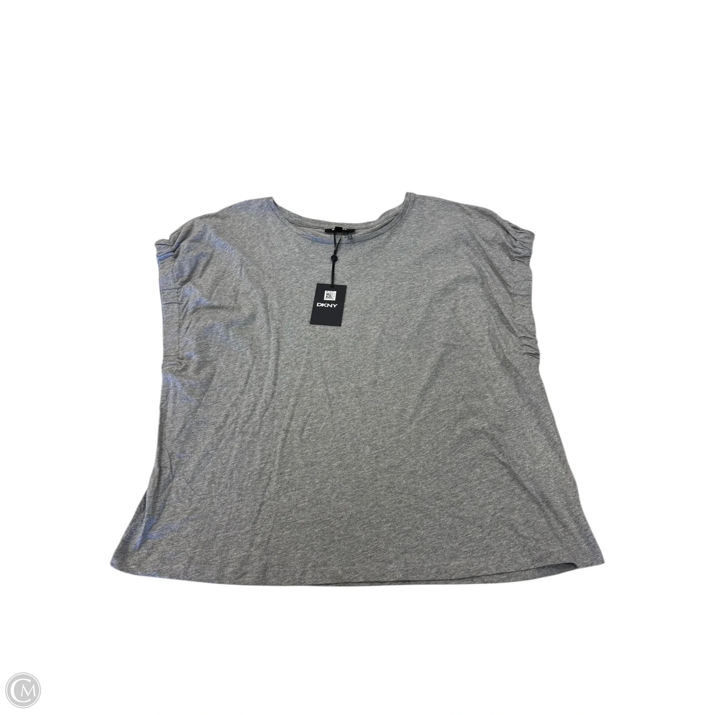 Top Short Sleeve By Dkny In Grey, Size: Xl