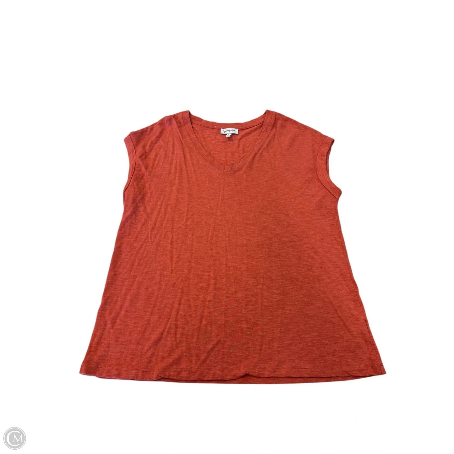 Top Short Sleeve By Jessica Simpson In Orange, Size: L