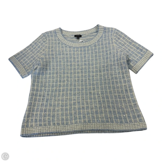 Top Short Sleeve By Talbots In Blue & White, Size: Mp
