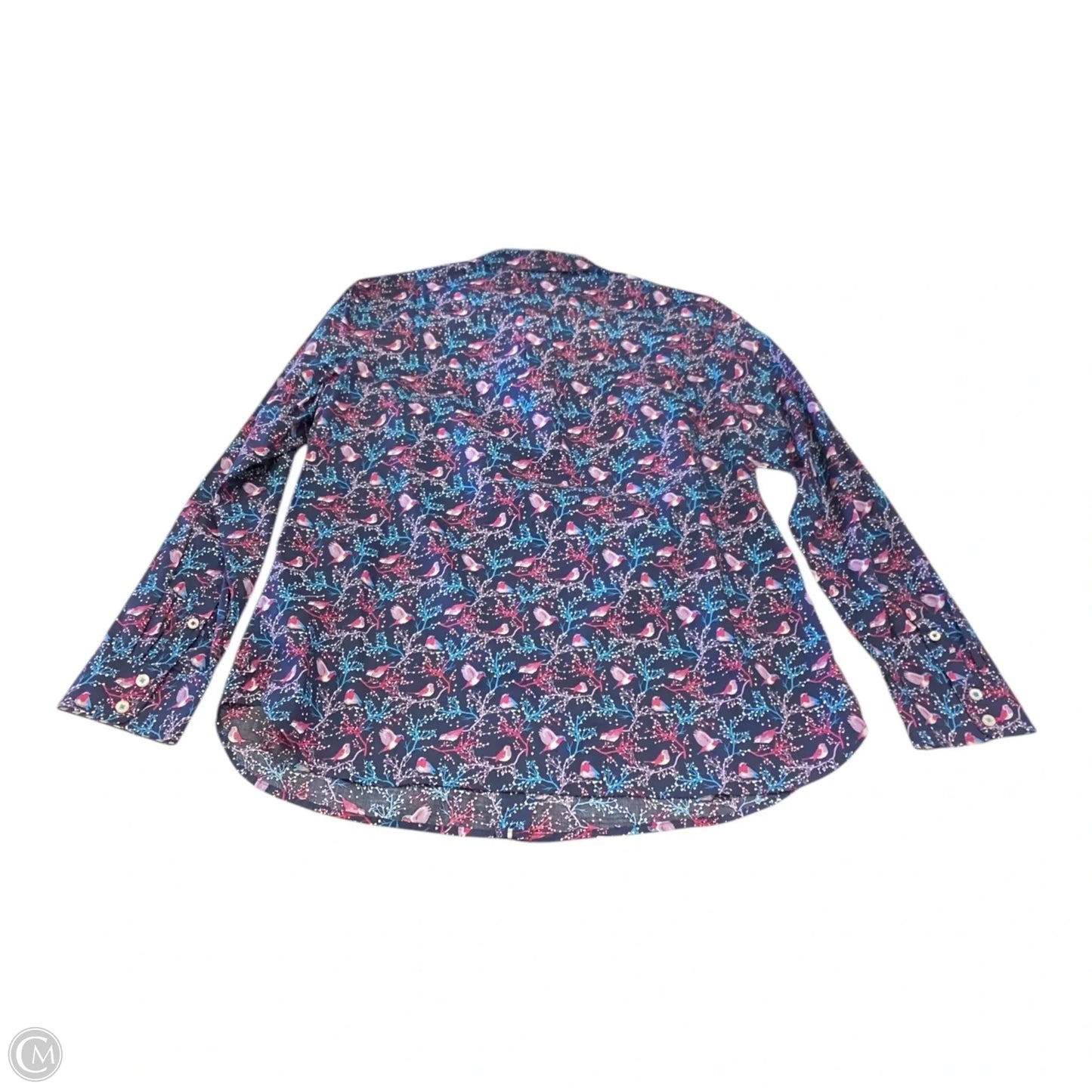 Top Long Sleeve By Talbots In Blue, Size: M