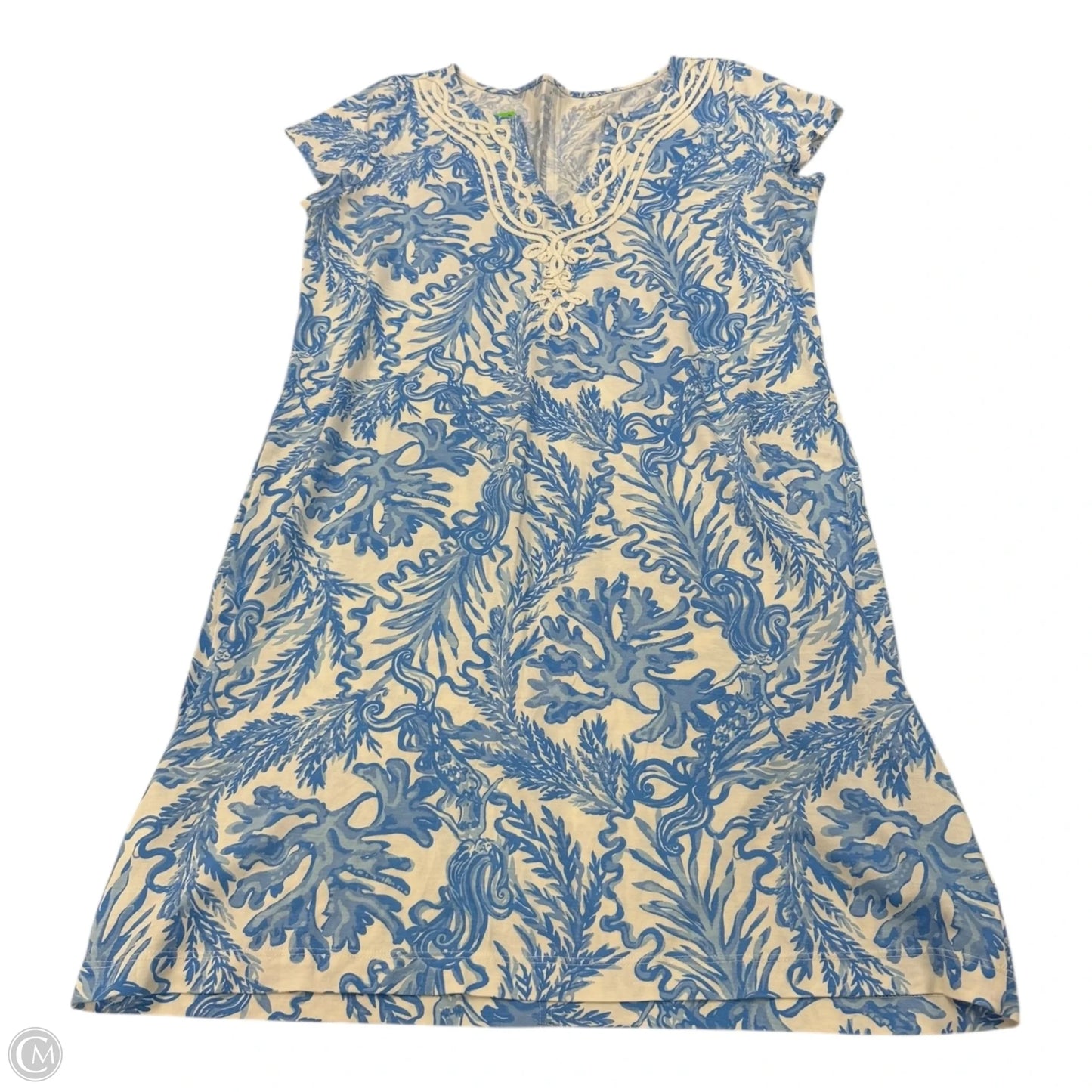 Dress Designer By Lilly Pulitzer In Blue & White, Size: M