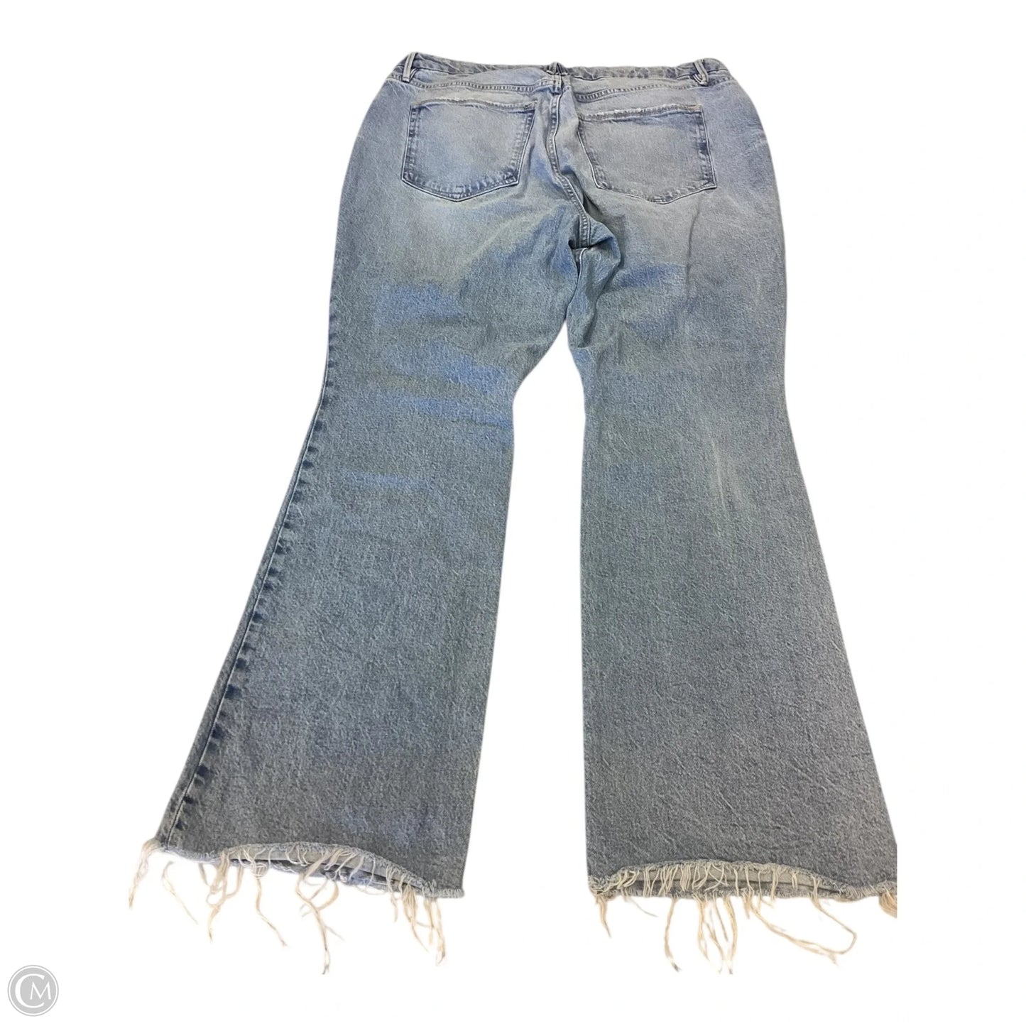 Jeans Flared By Good American In Blue Denim, Size: 16