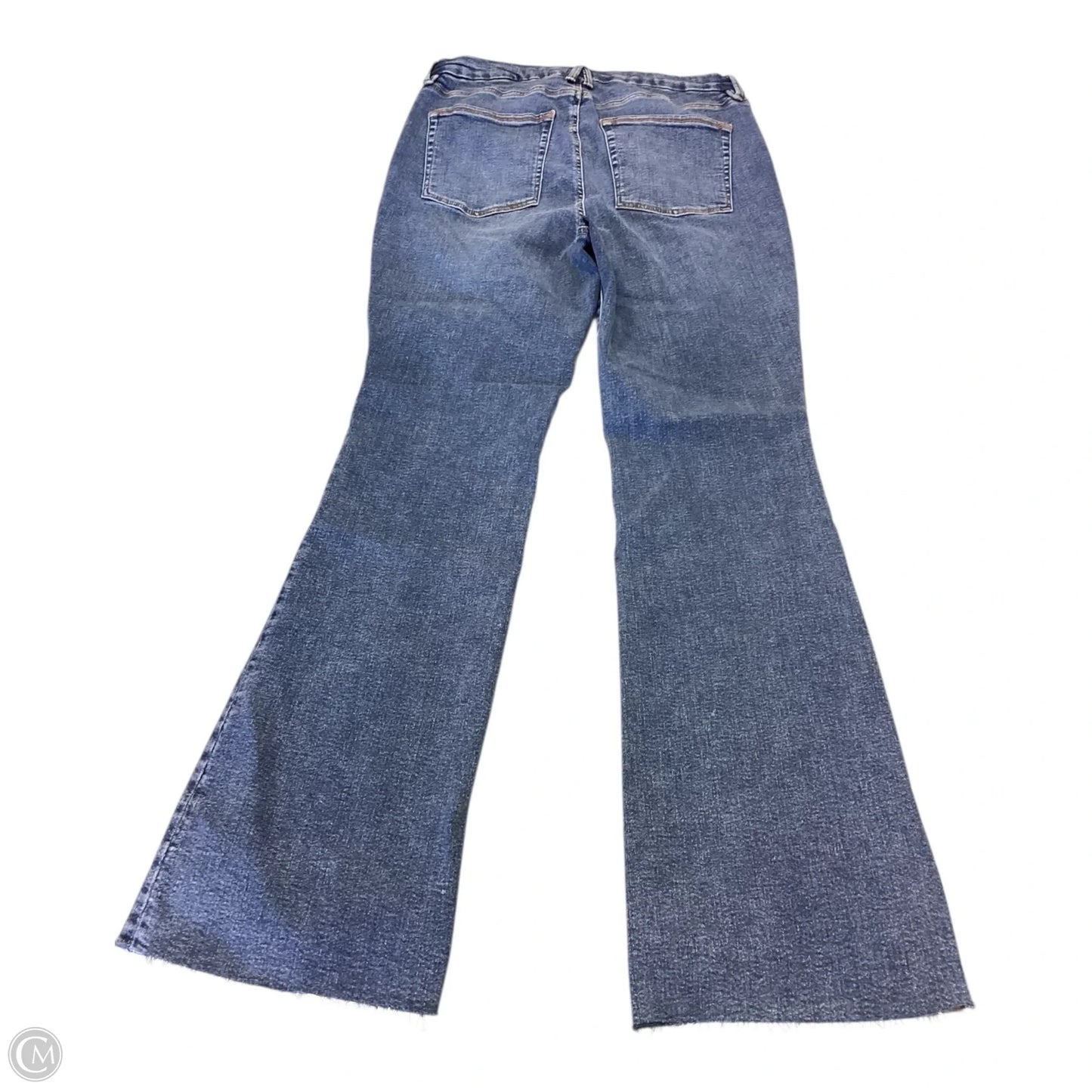 Jeans Flared By Good American In Blue Denim, Size: 18