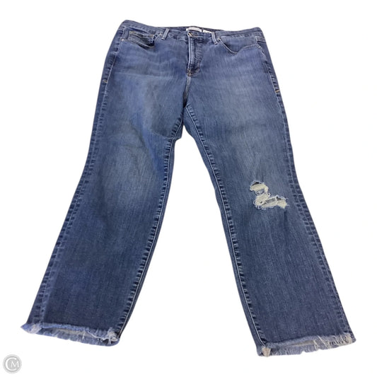 Jeans Straight By Good American In Blue Denim, Size: 16