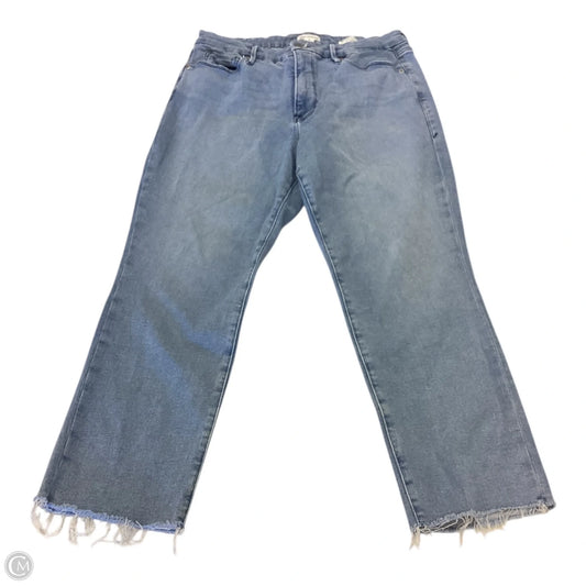 Jeans Skinny By Good American In Blue Denim, Size: 16