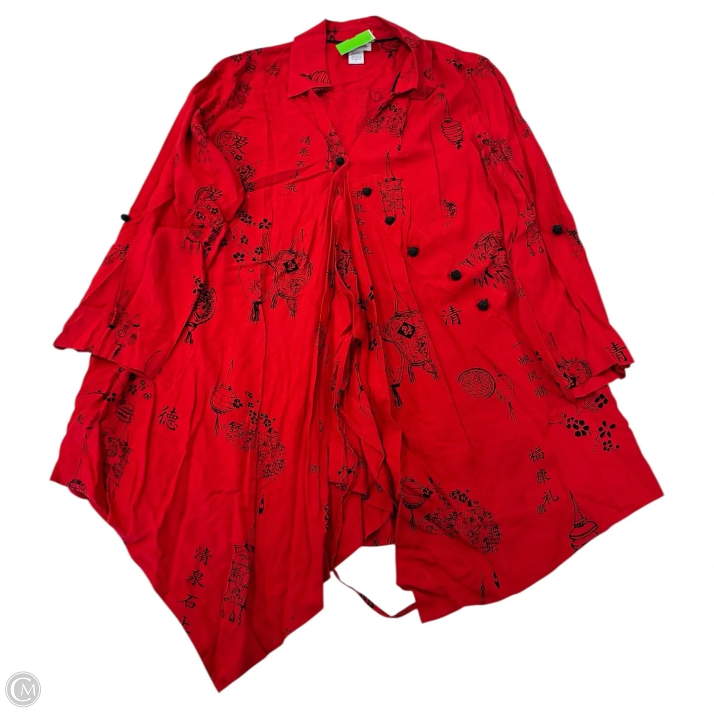 Tunic Long Sleeve By Soft Surroundings In Red, Size: Xl