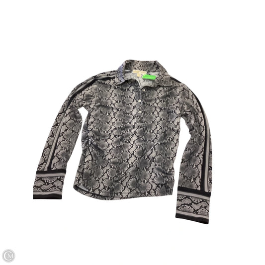 Blouse Long Sleeve By Michael By Michael Kors In Grey, Size: L