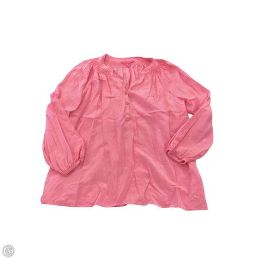 Top Long Sleeve Designer By Lilly Pulitzer In Coral, Size: Xl