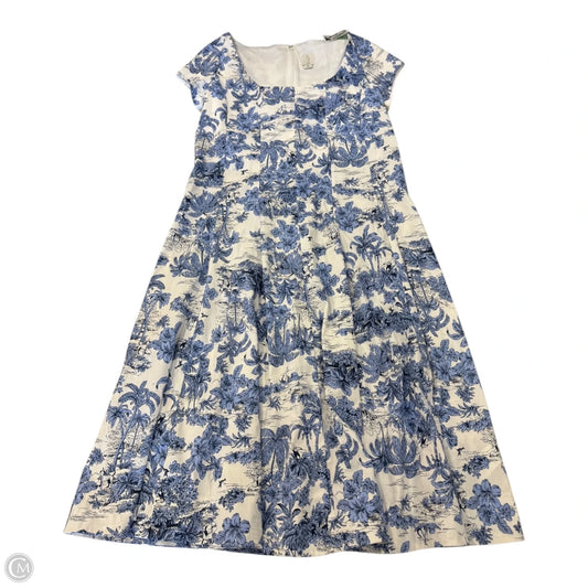 Dress Casual Midi By Joie In Blue & White, Size: 8