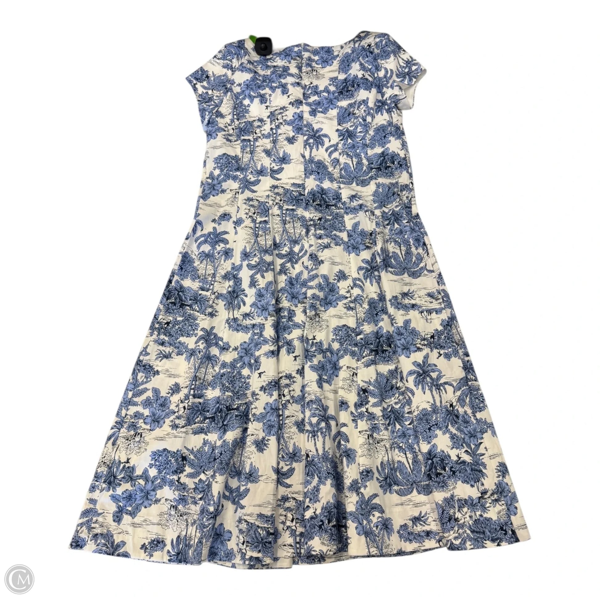 joie blue and white dress Cotton Joie Sundress Joie Women's Tropical Midi Dress Stretch Cotton Blue White Square Neck Sz NWOT