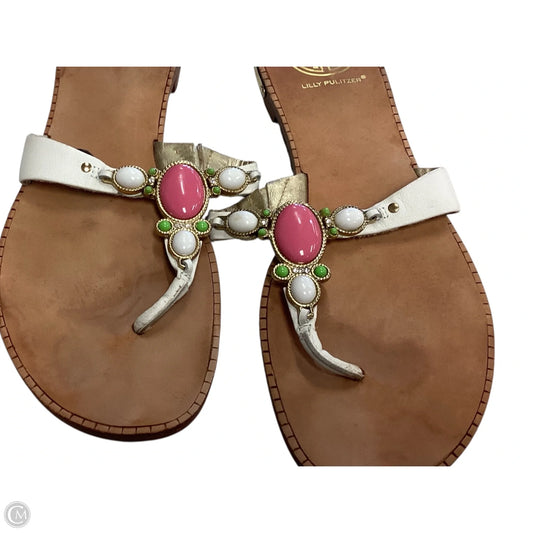 Sandals Designer By Lilly Pulitzer In Multi-colored, Size: 8.5