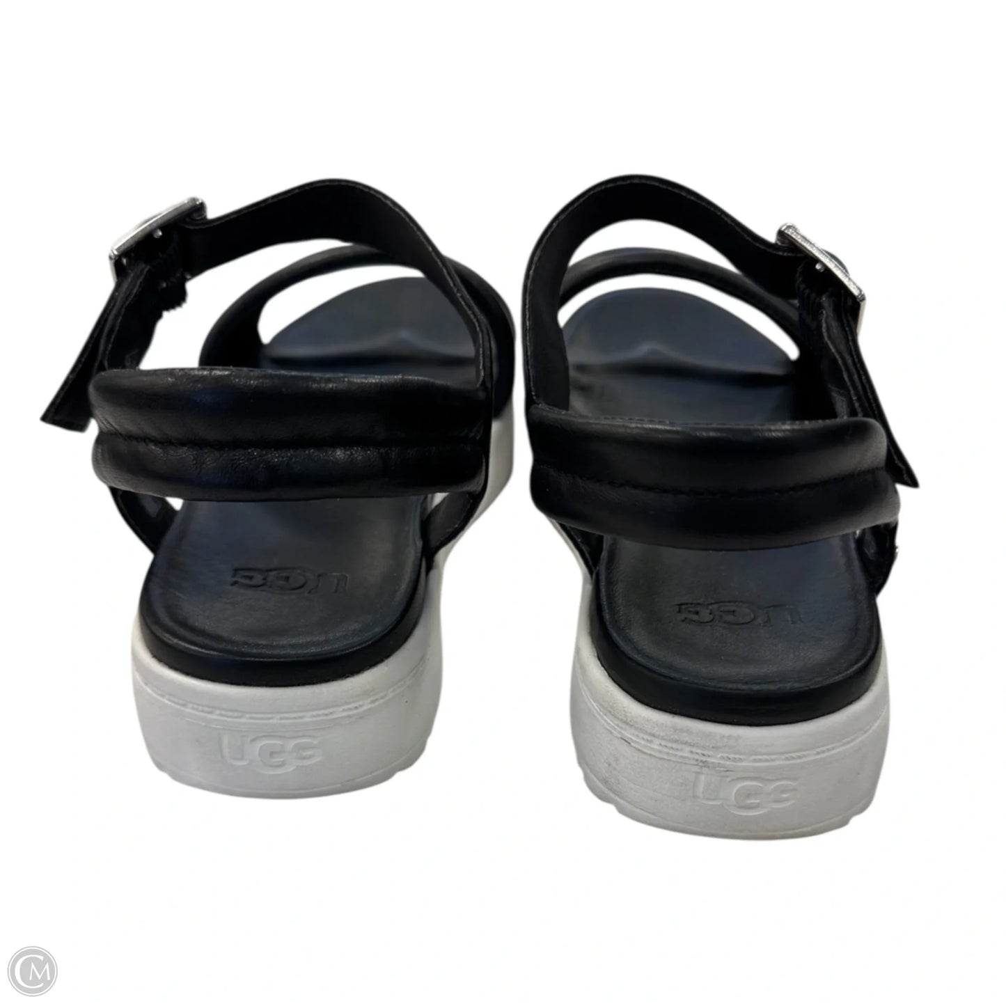 Sandals Designer By Ugg In Black, Size: 6