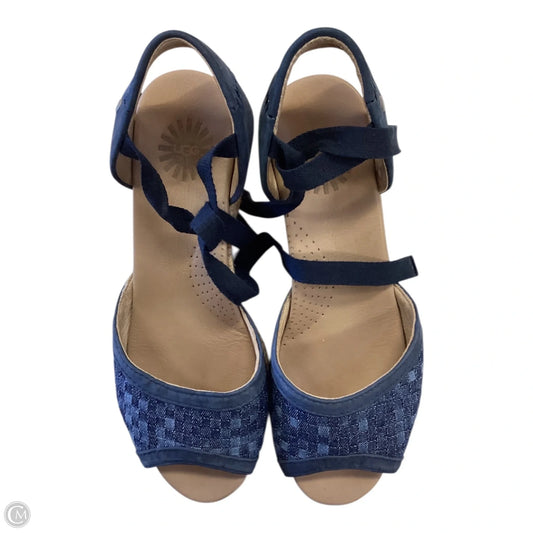 Sandals Designer By Ugg In Blue, Size: 5.5