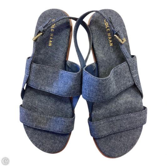 Sandals Flats By Cole-haan In Blue, Size: 5