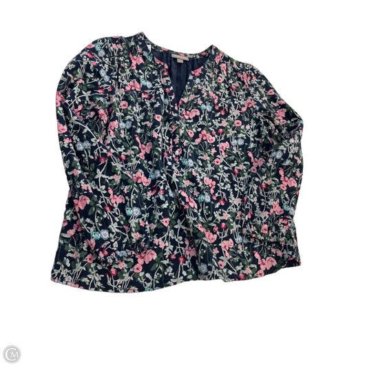 Blouse Long Sleeve By Style And Company In Floral Print, Size: M